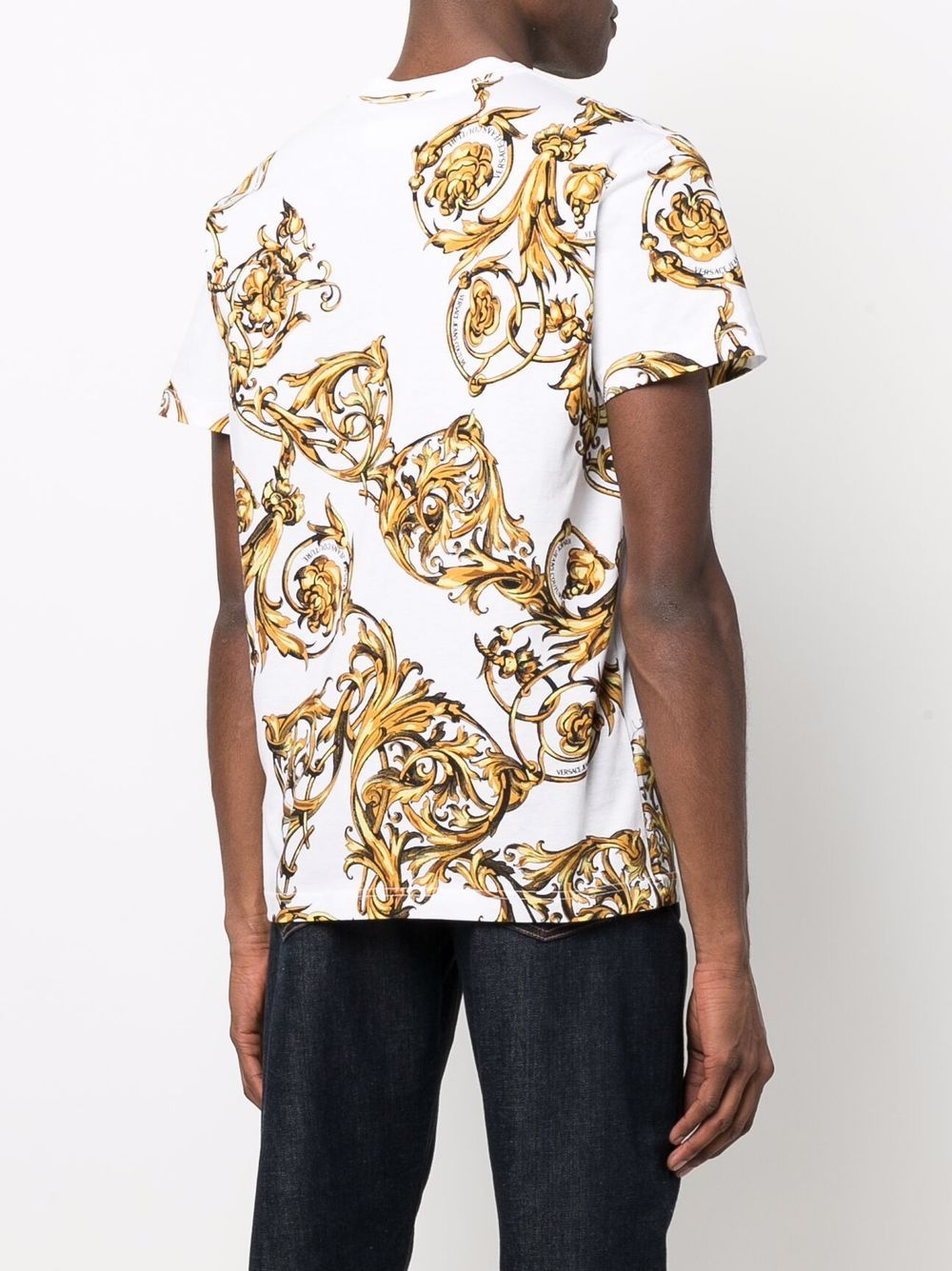 Versace Jeans Couture Barocco-print Cotton T-shirt - Farfetch