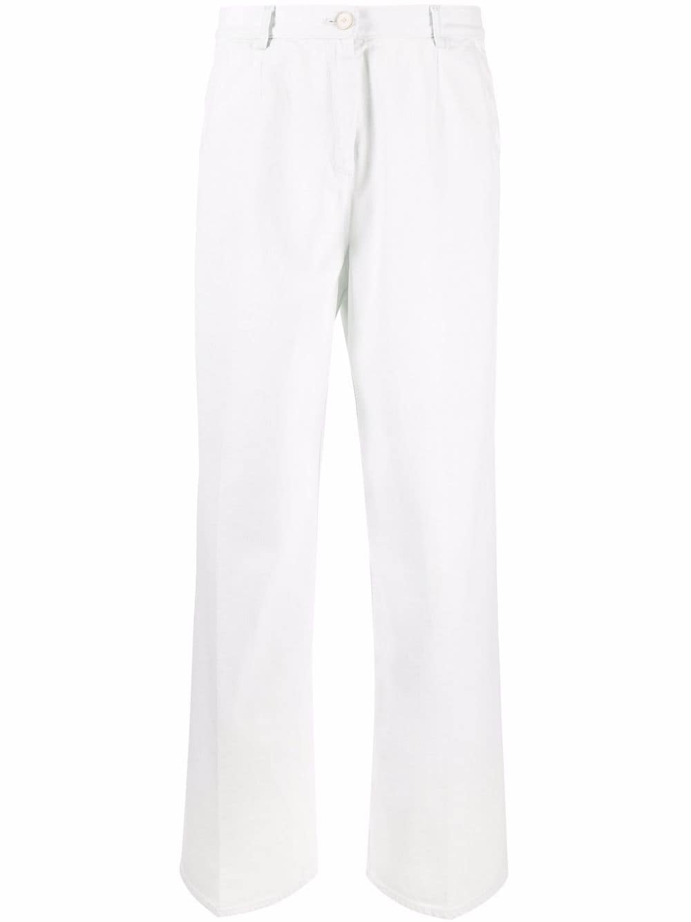 

Forte Forte pantalones anchos con tiro alto - Blanco