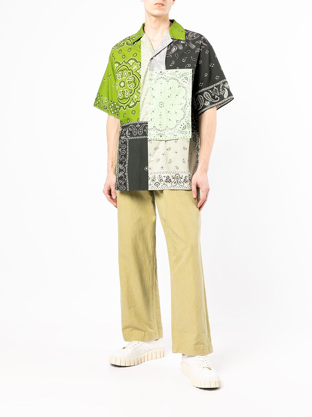 фото Kenzo banadana-patchwork shortsleeved shirt