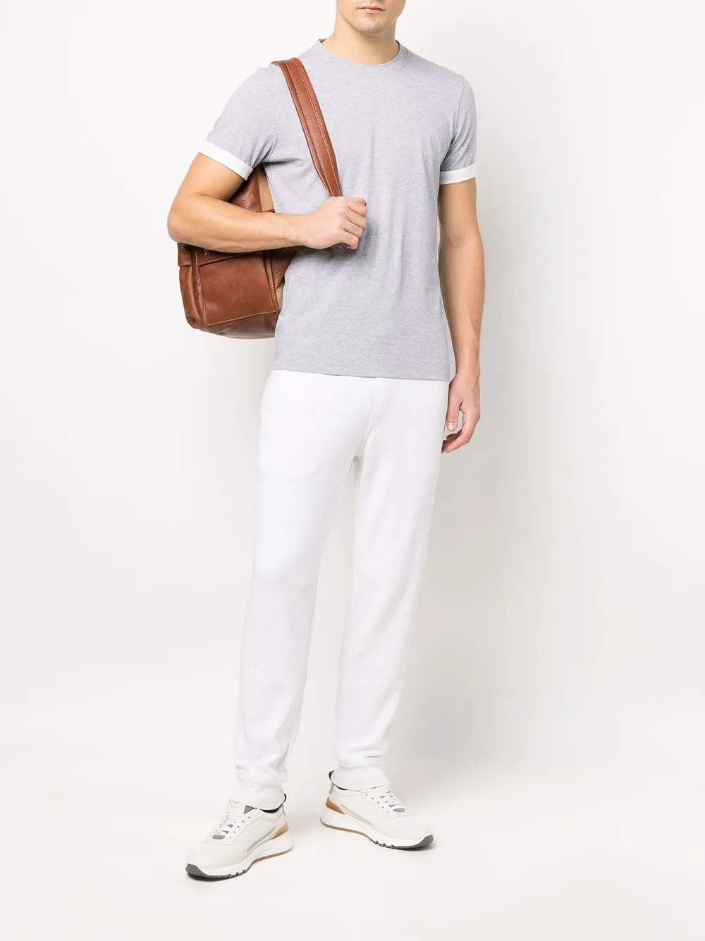 Brunello Cucinelli Trainingsbroek met trekkoordtaille - Wit
