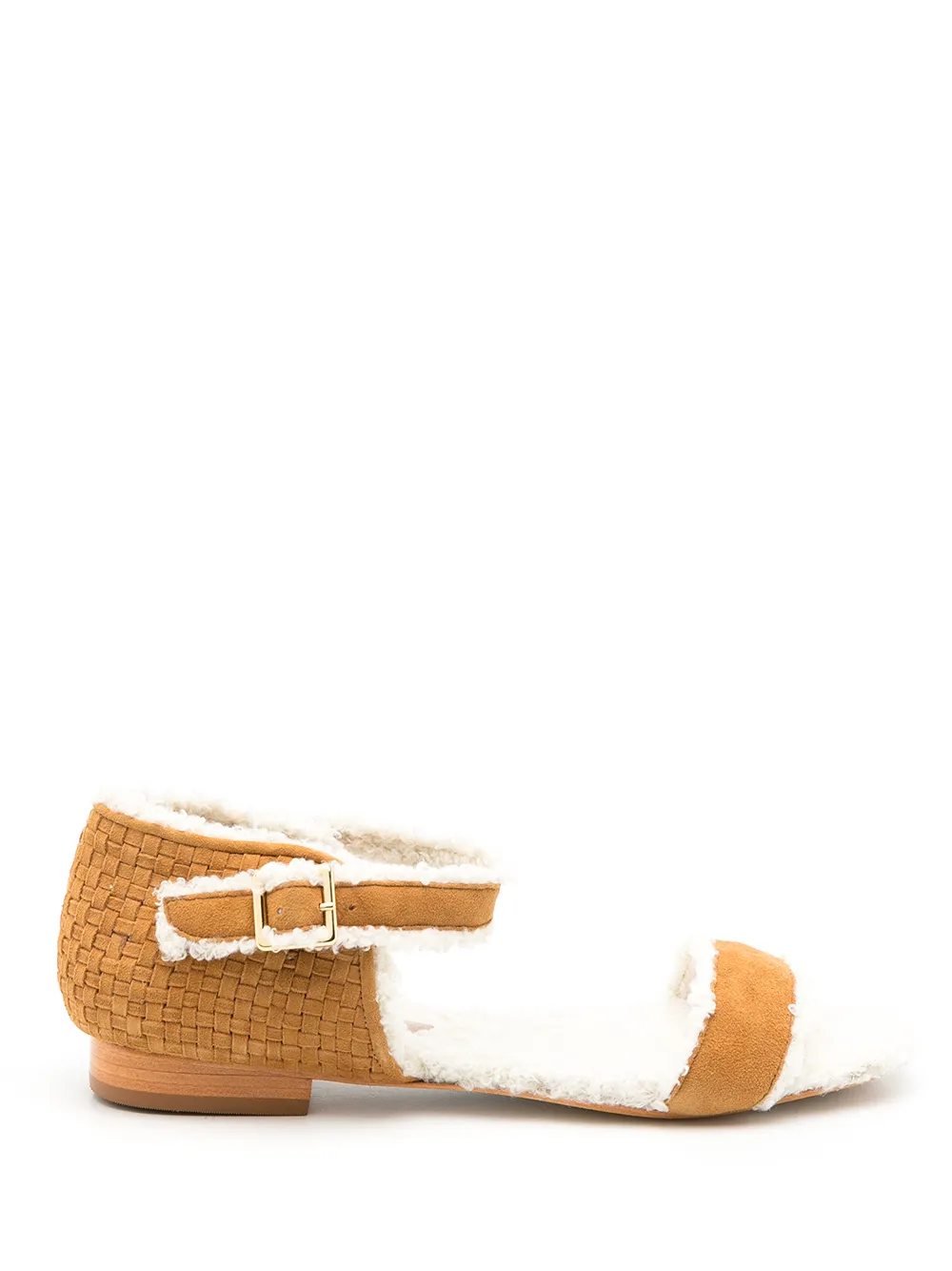 Sarah Chofakian Jude fluffy sandals Brown