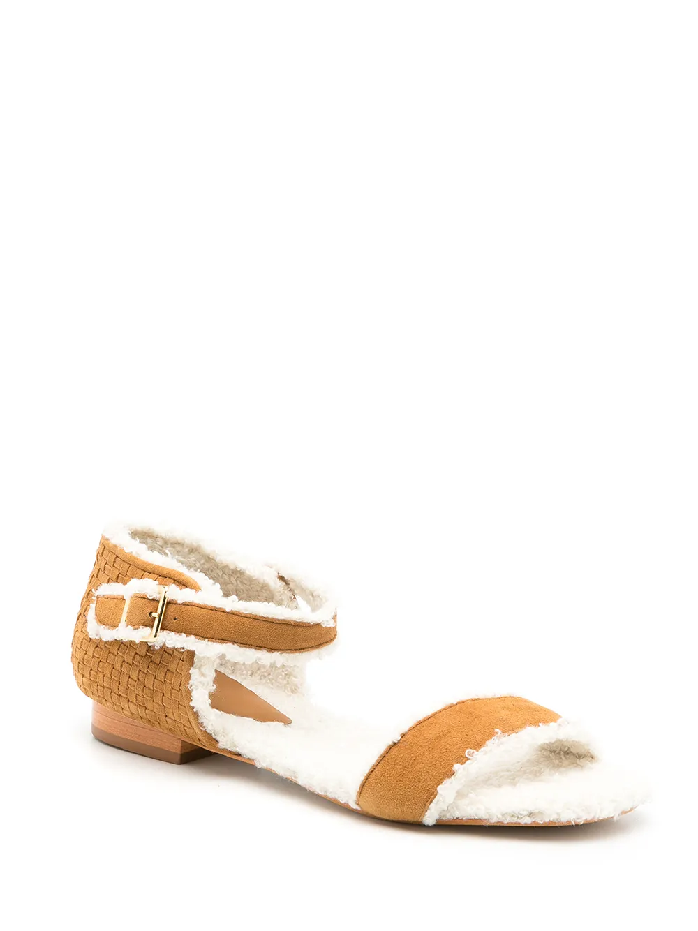 Sarah Chofakian Jude fluffy sandals Brown