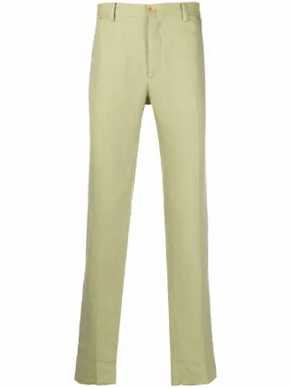 ETRO straight-leg Linen Trousers - Farfetch
