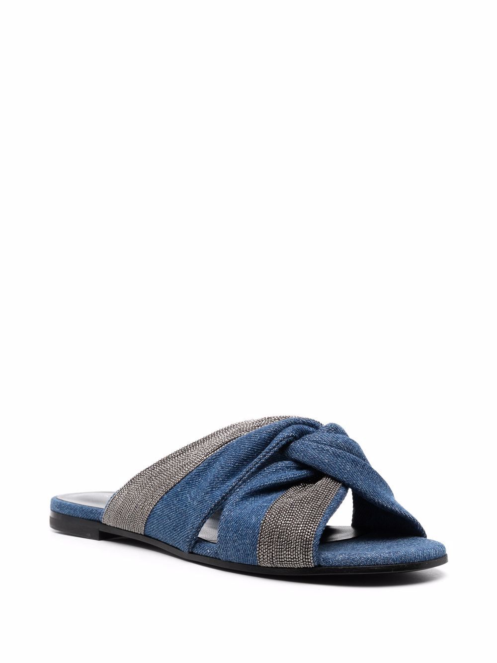 Fabiana Filippi Sandalen met geknoopt detail - Blauw