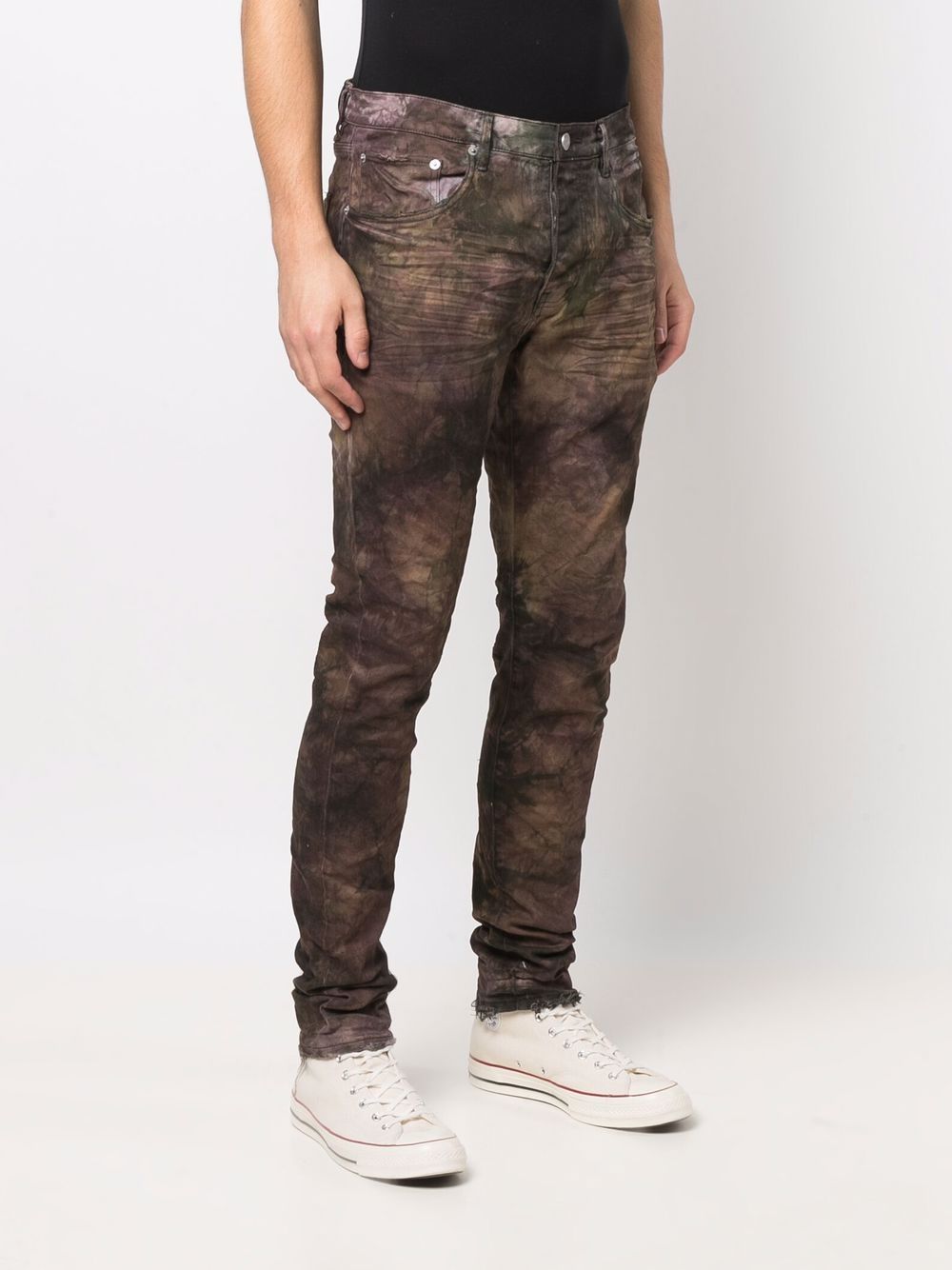 фото Purple brand tie-dye slim-fit jeans