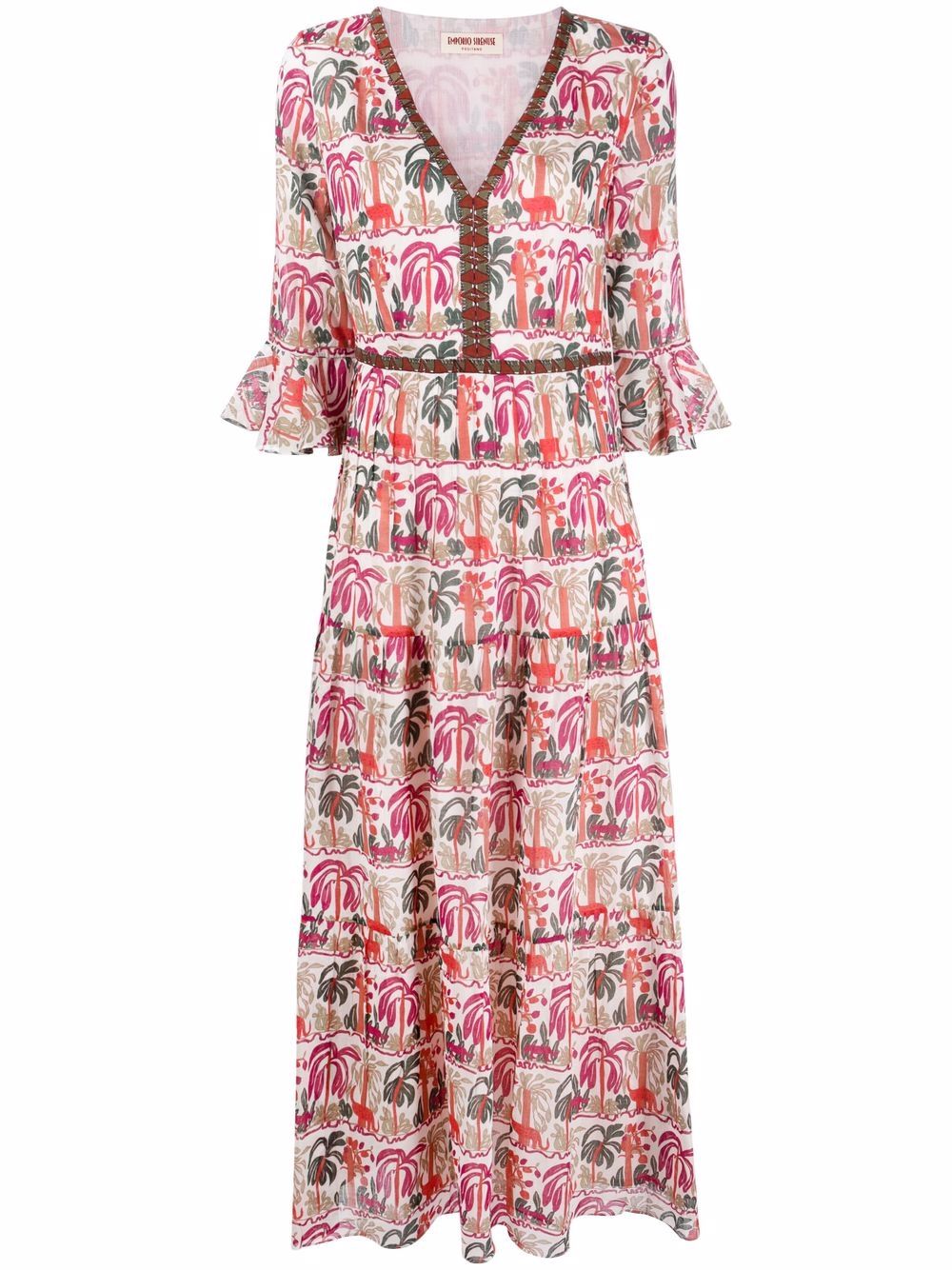 фото Emporio sirenuse bella graphic-print maxi dress