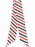 Fabiana Filippi candy-striped scarf - White