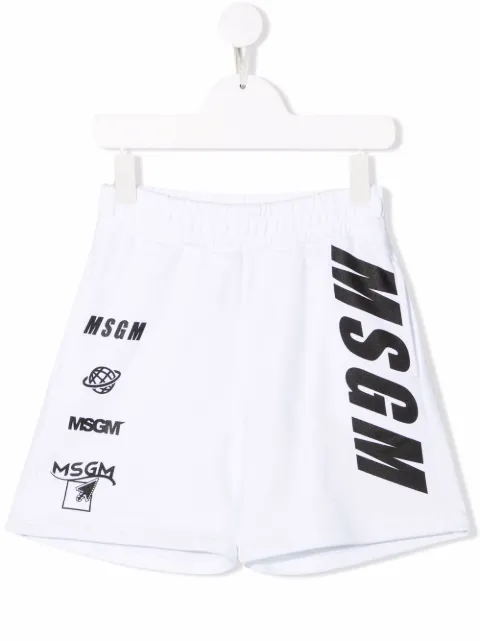 MSGM Kids shorts con logo estampado