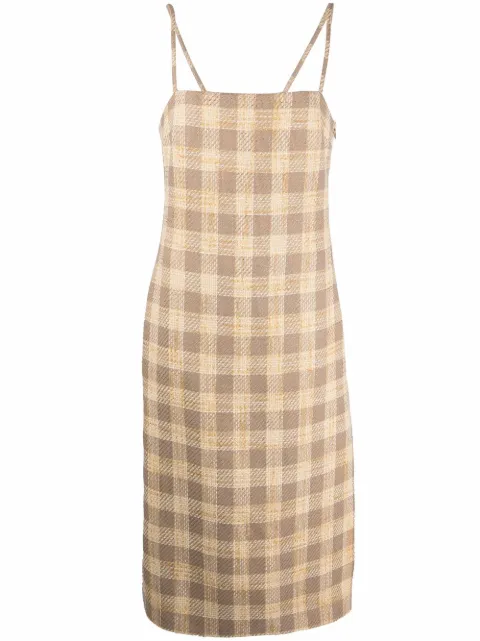 Giuseppe Di Morabito vestido midi con estampado de cuadros