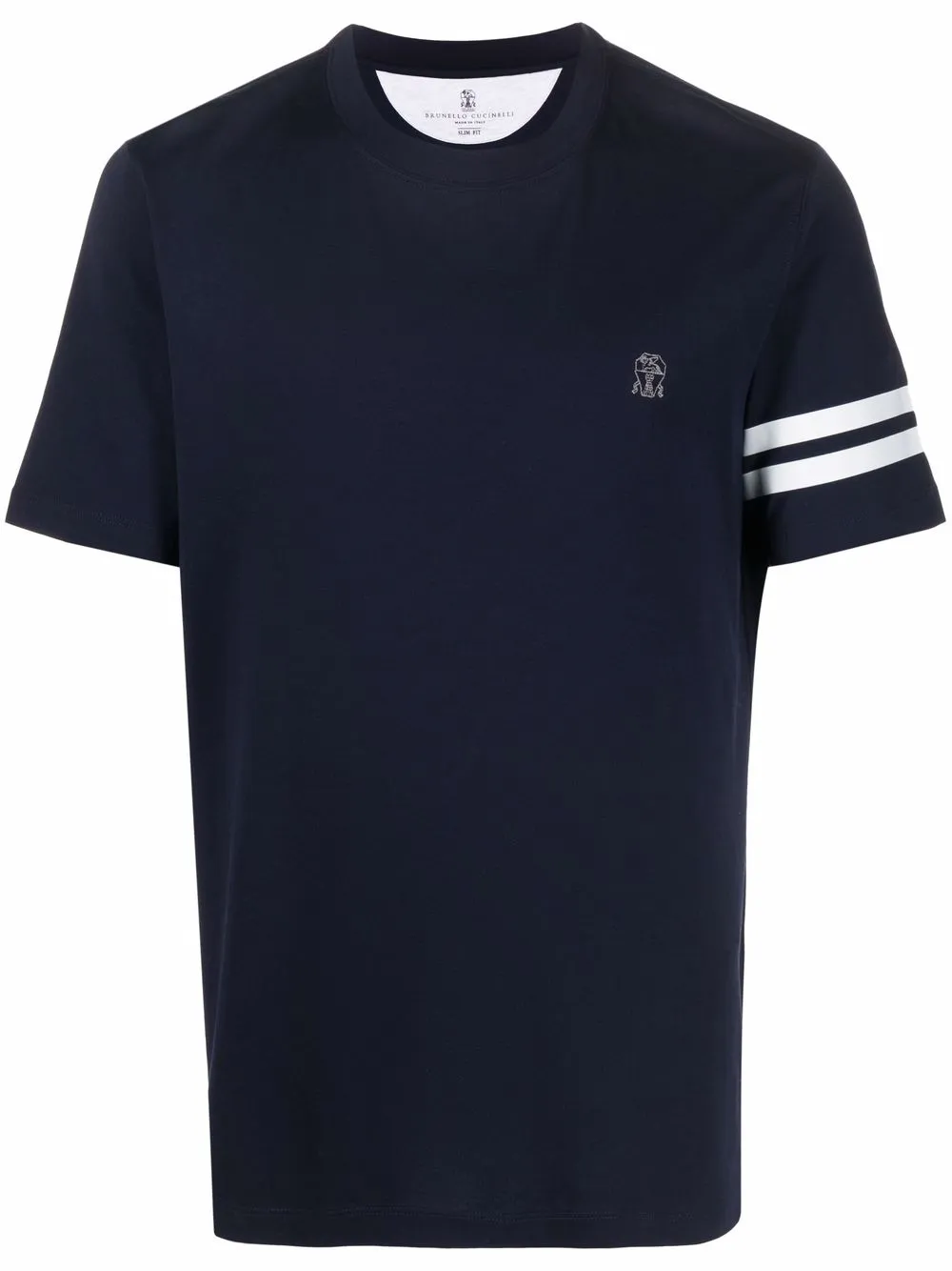 

Brunello Cucinelli playera con logo bordado - Azul