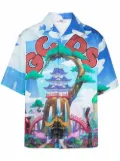 GCDS graphic-print short-sleeve shirt - Blue