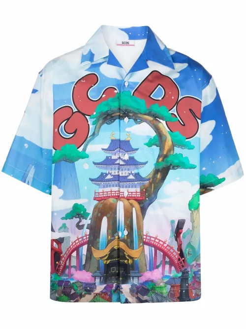 Chemise à imprimé graphique - GCDS - Modalova