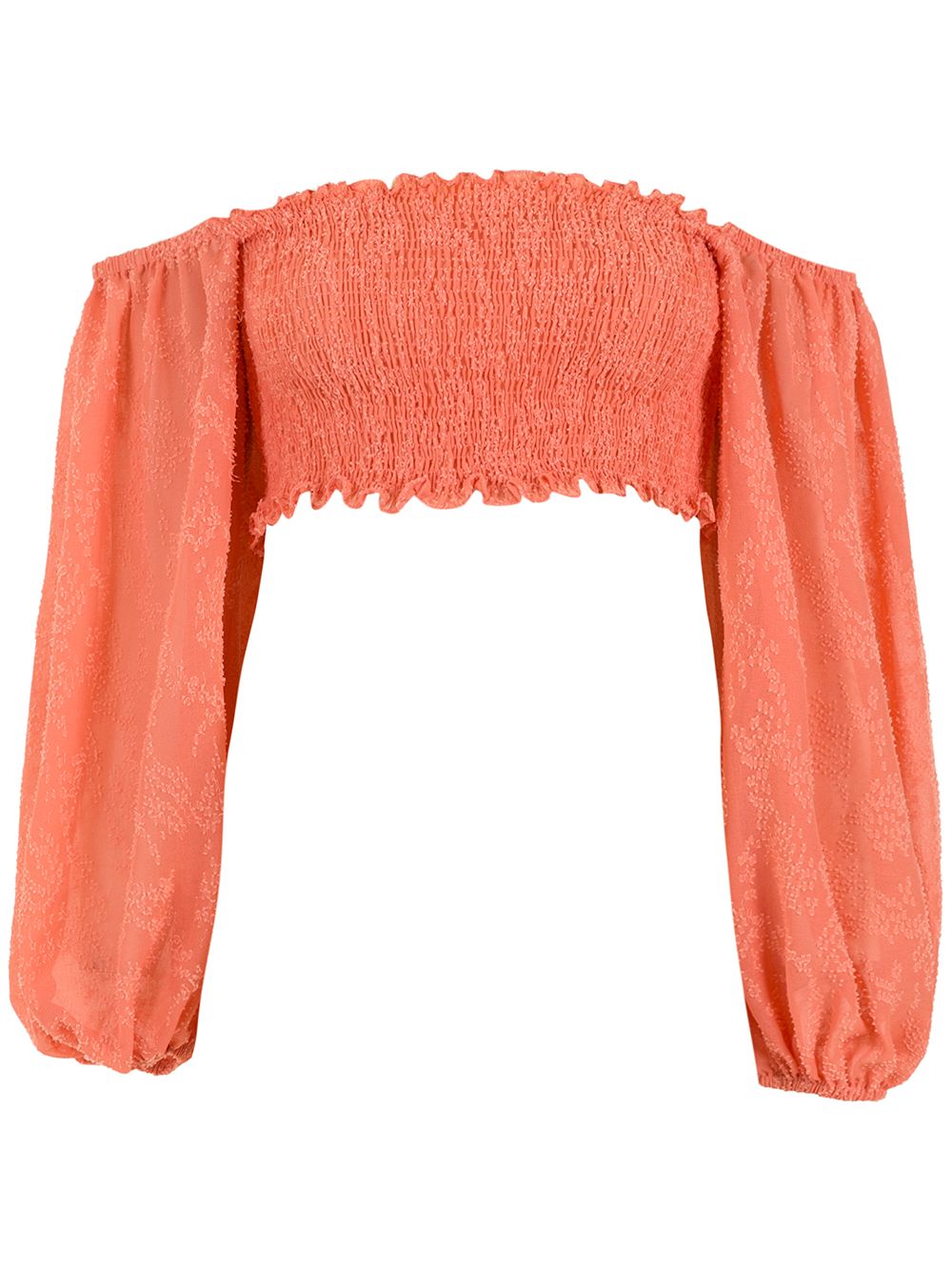 Olympiah Cropped Off-shoulder Blouse In Orange