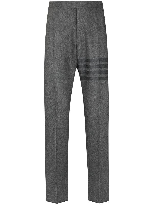 Thom Browne Tonal 4Bar Flannel Trousers  Farfetch