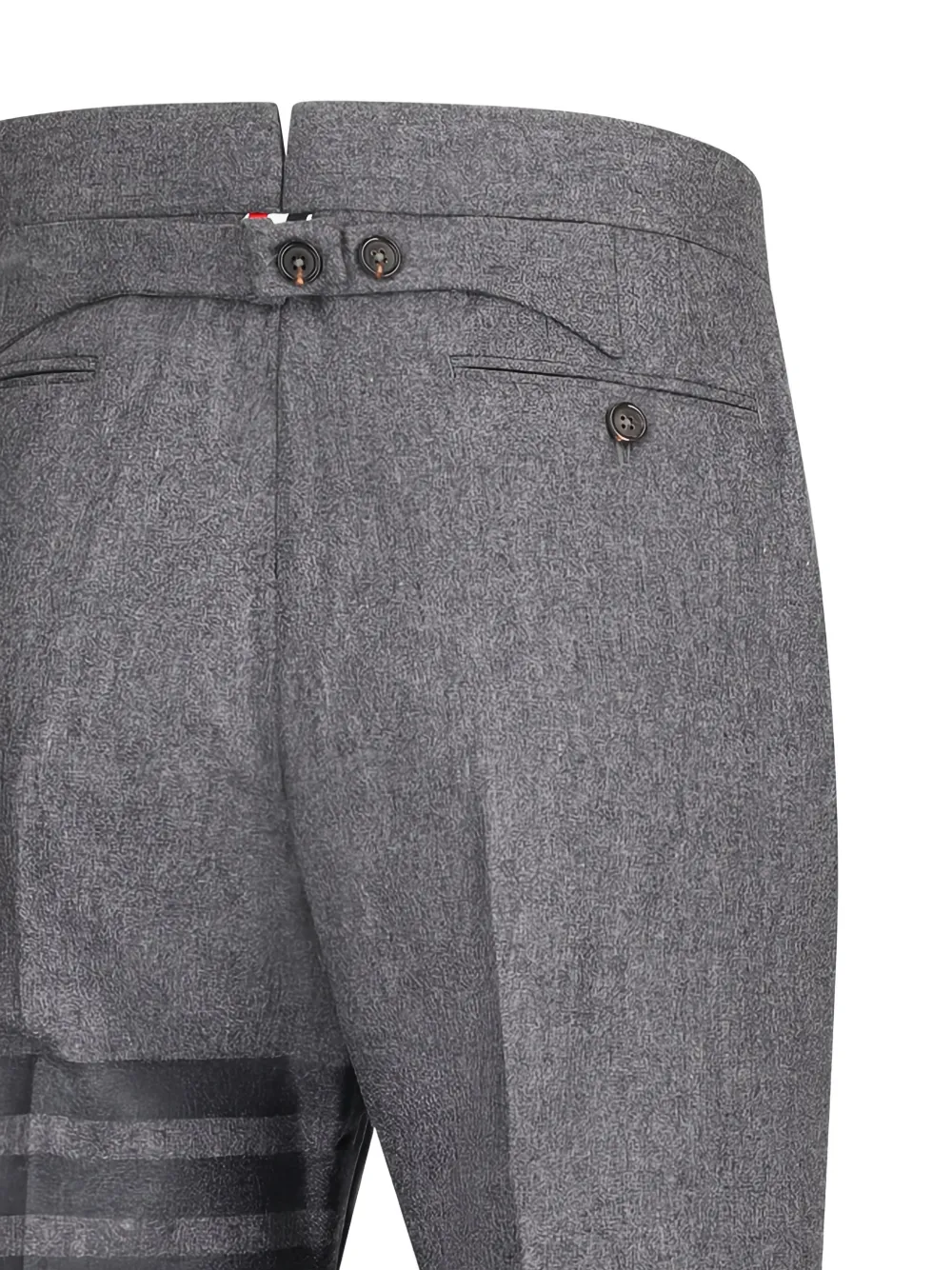  Thom Browne Flanellhose Mit Streifen   Grau 