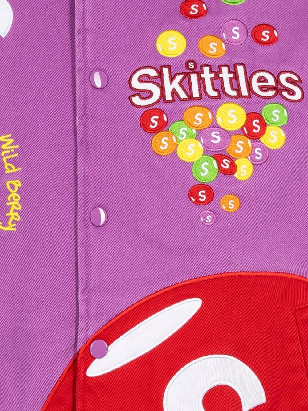 Supreme Skittles Mitchell & Ness Varsity Jacket Black Men's - FW21 - US