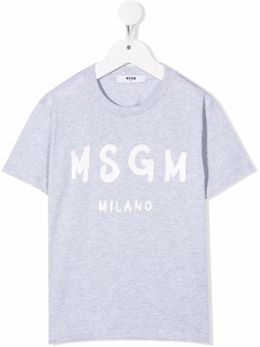 

MSGM Kids playera con logo estampado - Gris
