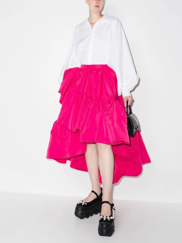 Alexander McQueen Asymmetric Ruffled Skirt | Pink | FARFETCH