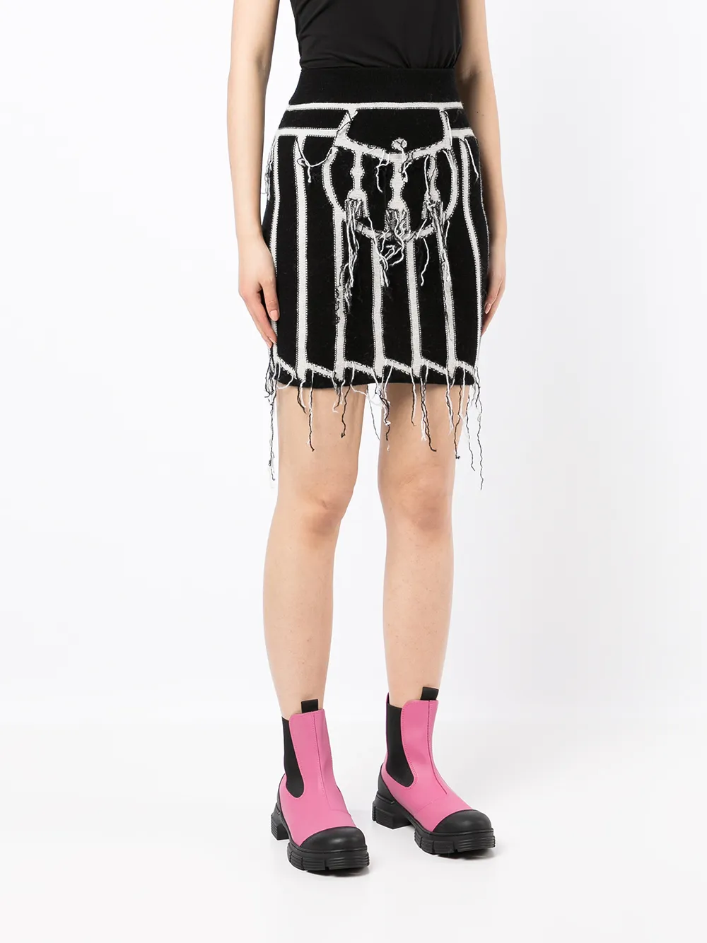 фото Charles jeffrey loverboy юбка мини с эффектом потертости