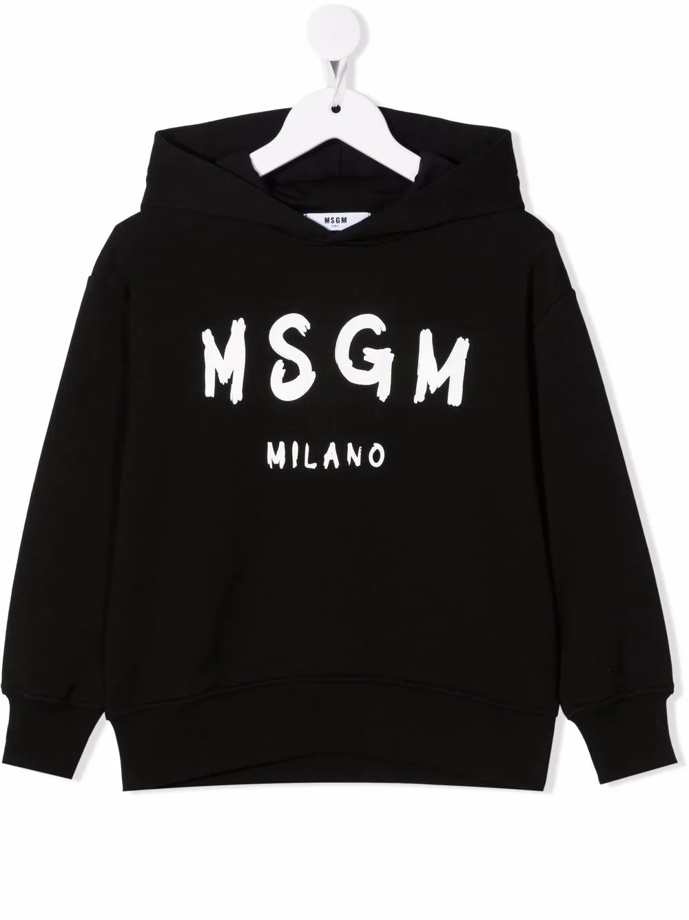 

MSGM Kids hoodie con logo estampado - Negro