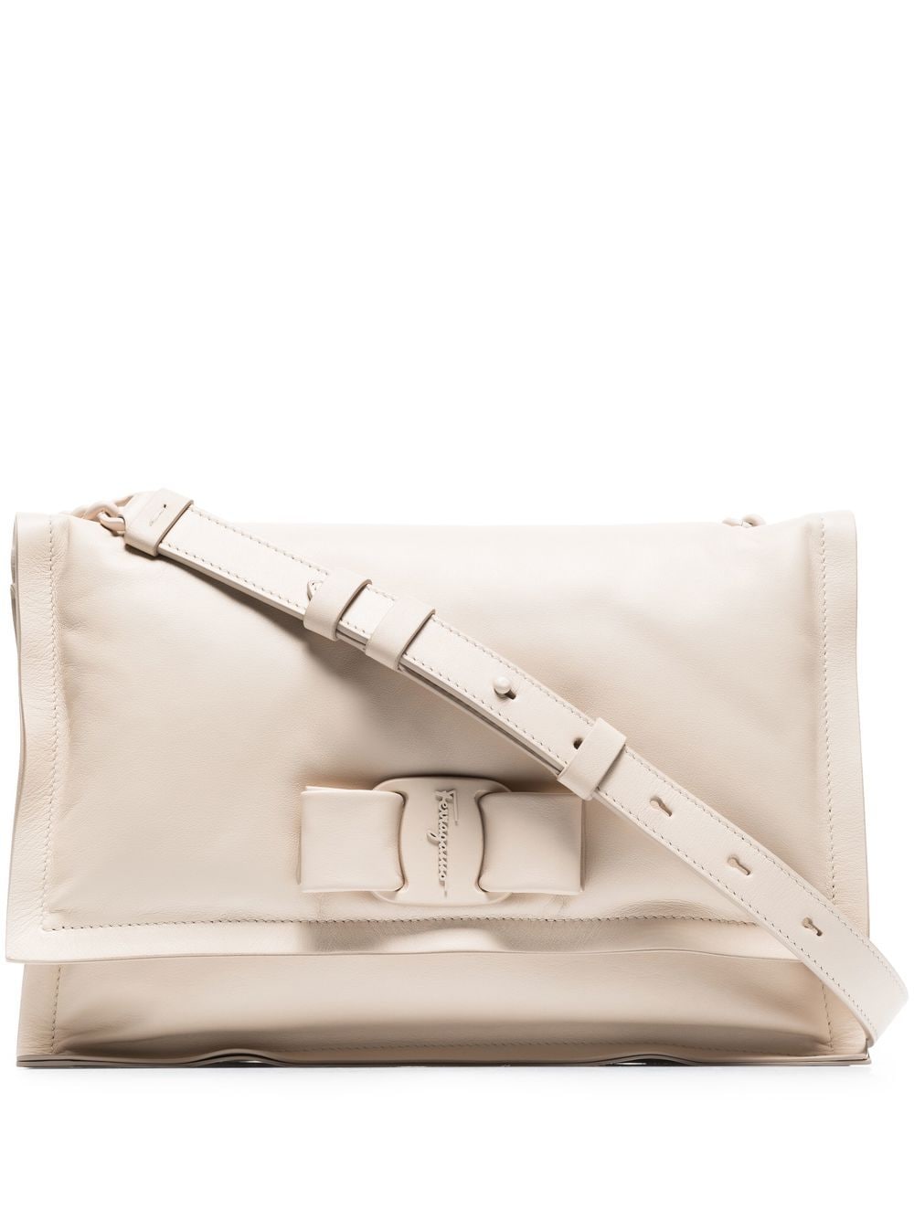 Ferragamo Viva Bow-detail Shoulder Bag In Neutrals