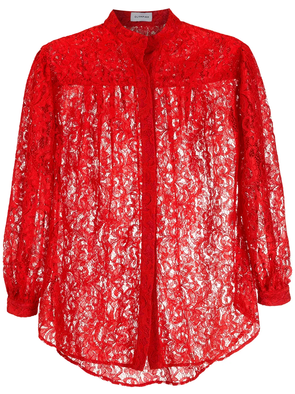 

Olympiah blusa de encaje floral - Rojo