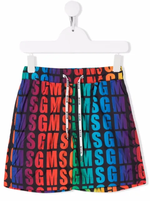 MSGM Kids short à logo imprimé