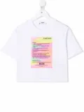 MSGM Kids graphic-print cropped T-shirt - White