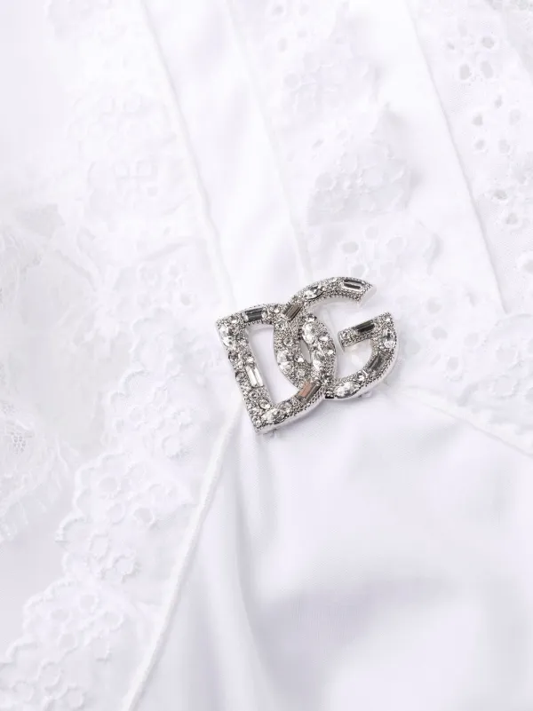 Dolce & Gabbana アイレットレース ミニドレス ホワイト Dolce & Gabbana ドルチェ&ガッバーナ アイレットレース ミニ