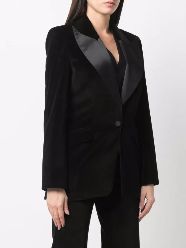 blazer with satin lapels