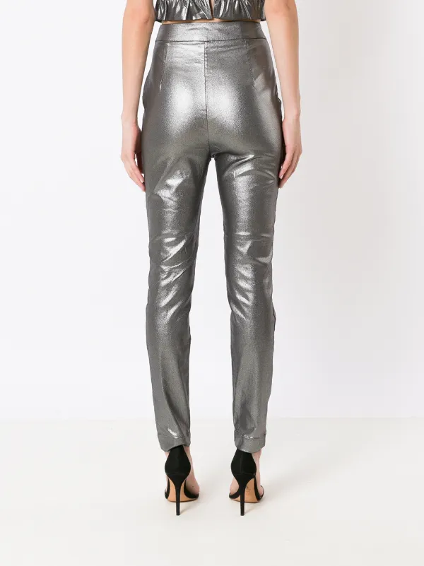 Metallic high discount waisted leggings