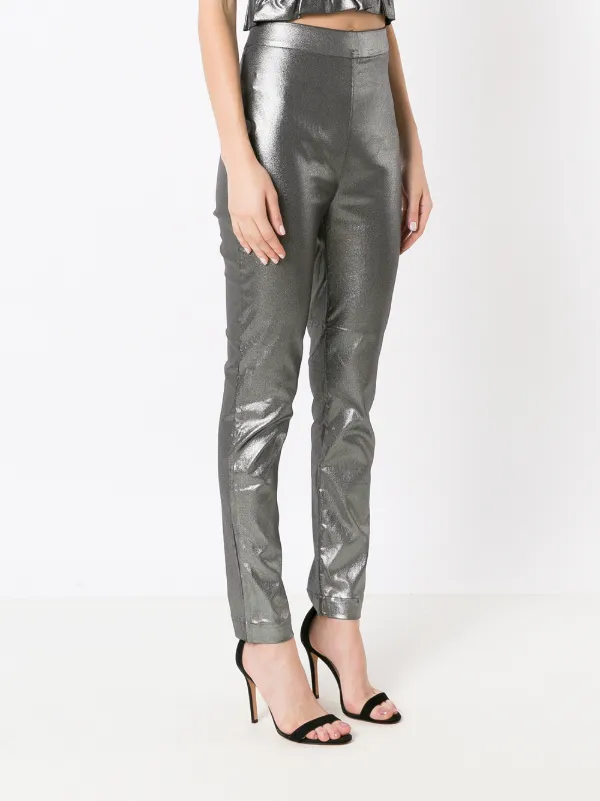 Metallic high outlet waisted leggings