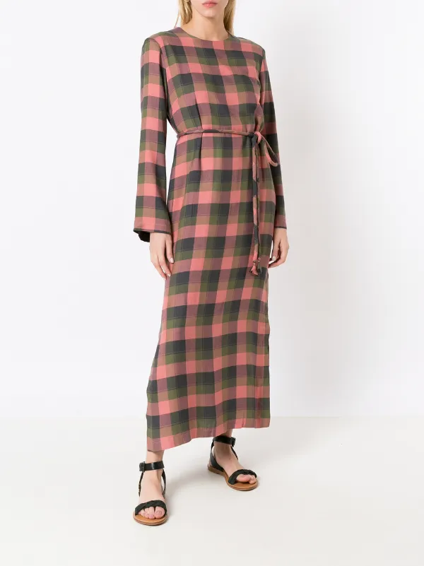 strapless open back dress Burgundy Gingham Cotton Shirt Dress - Mini Dresses main image 1