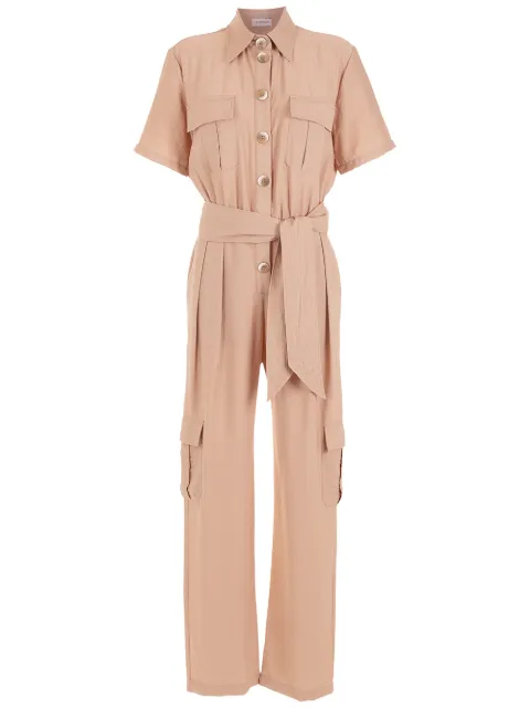 Olympiah short-sleeve buttoned jumpsuit