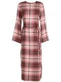 Olympiah Folk checkered shirt dress