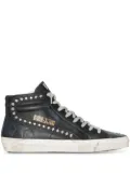 Golden Goose Slide distressed studded sneakers - Black
