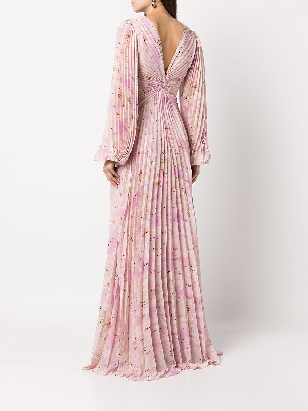 фото Alexis elisha abstract-print pleated gown