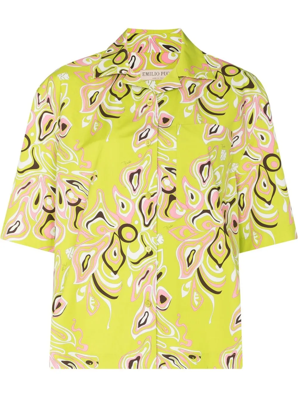 

PUCCI camisa con estampado Africana - Verde