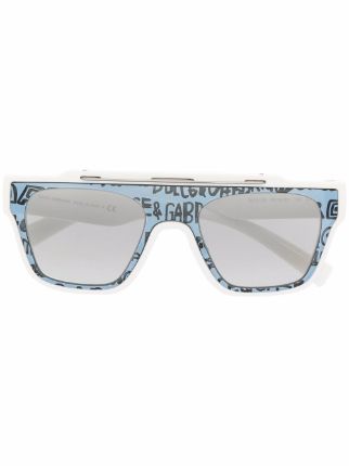 Dolce & Gabbana Eyewear logo-print square-frame Sunglasses - Farfetch