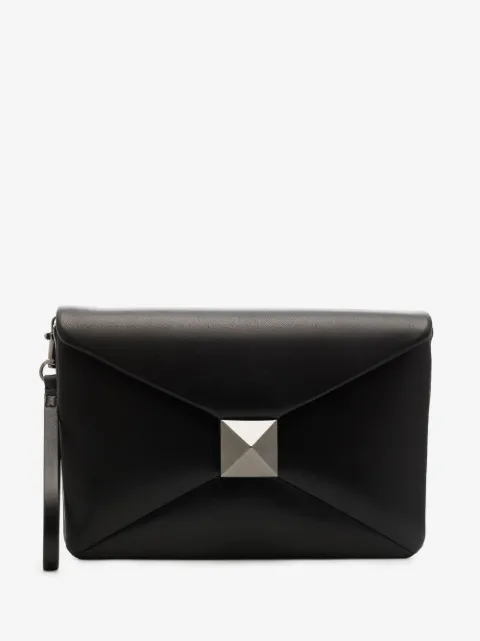Valentino Garavani Roman stud leather clutch bag