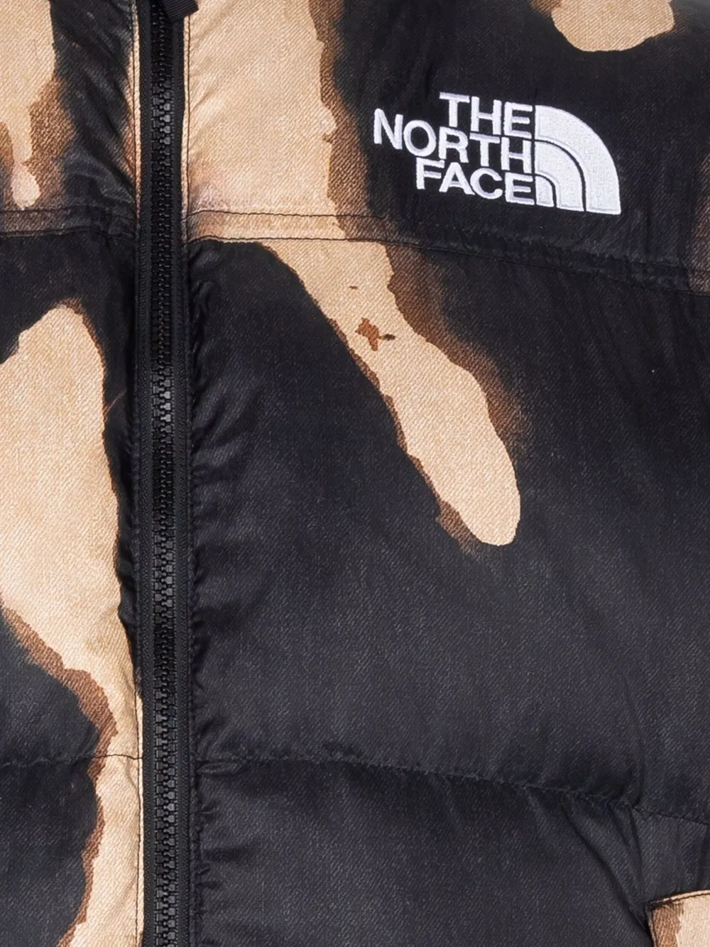 Supreme x The North Face Nuptse Bleached Denim Print Jacket - Farfetch