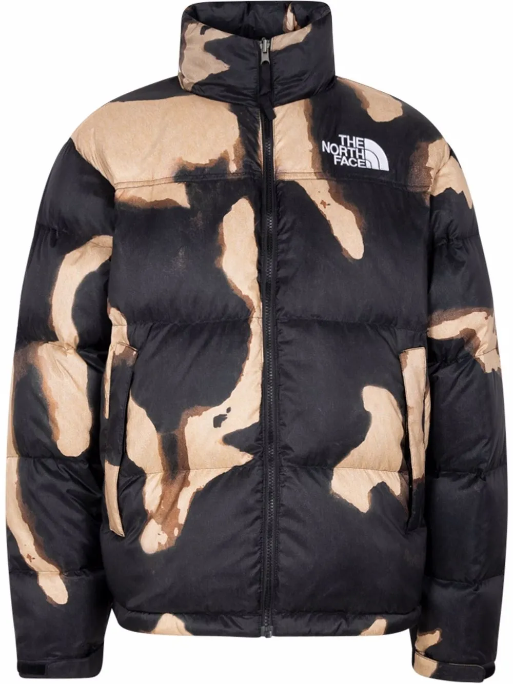 Image 1 of Supreme x The North Face Nuptse Bleached Denim Print jacket