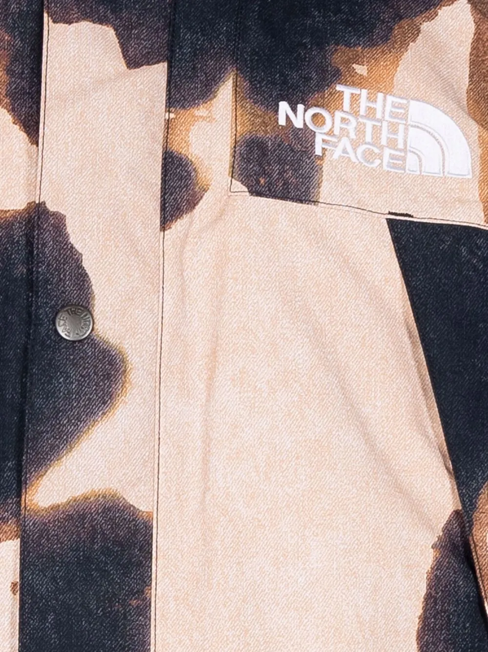 Supreme x The North Face Bleached denim-print Mountain Jacket