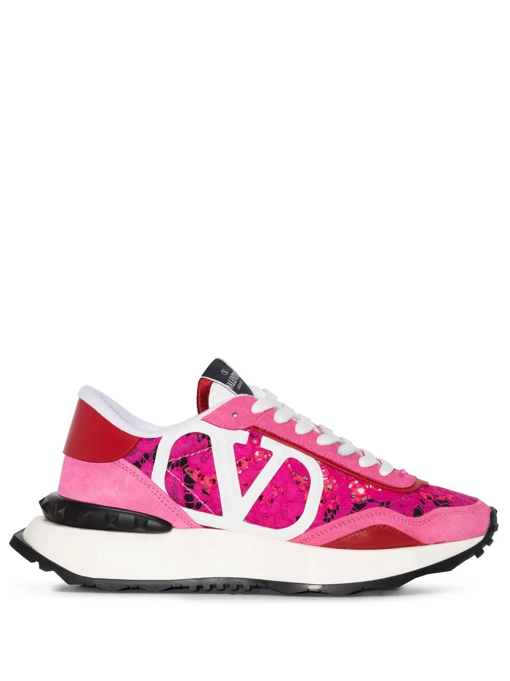 Valentino Lacerunner Lace-up Trainers In Rosa