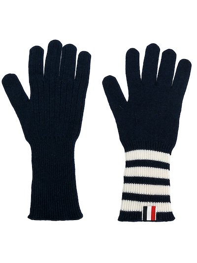 Thom Browne - 4 Bar cashmere gloves