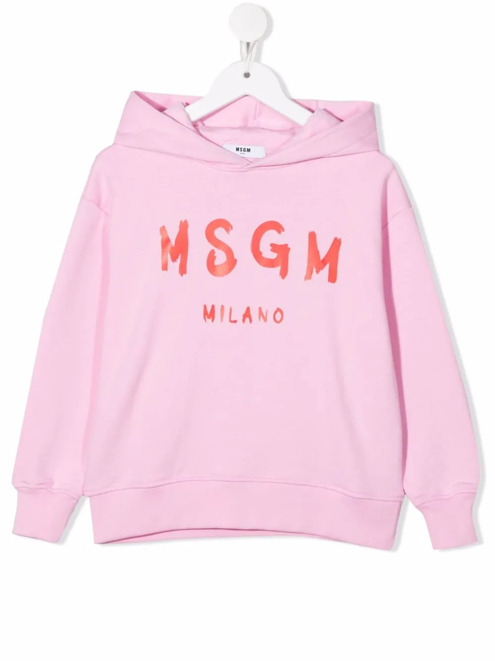 

MSGM Kids hoodie con logo estampado - Rosado