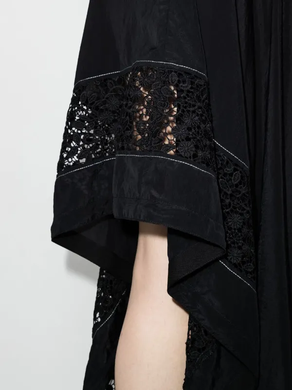 JW Anderson lace-insert Asymmetric Skirt | Black | FARFETCH