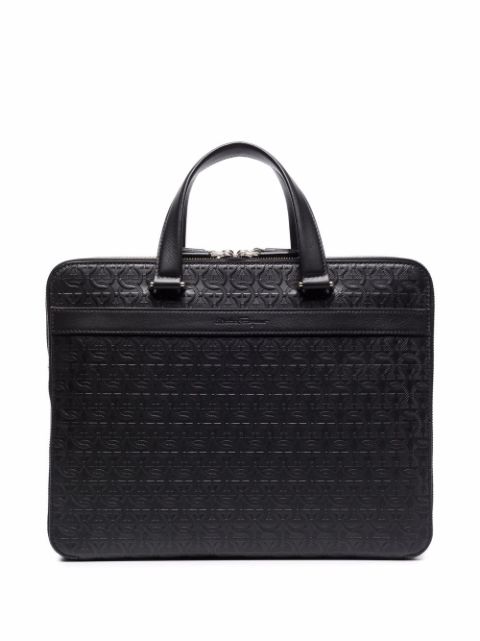 Salvatore Ferragamo Gancini leather briefcase