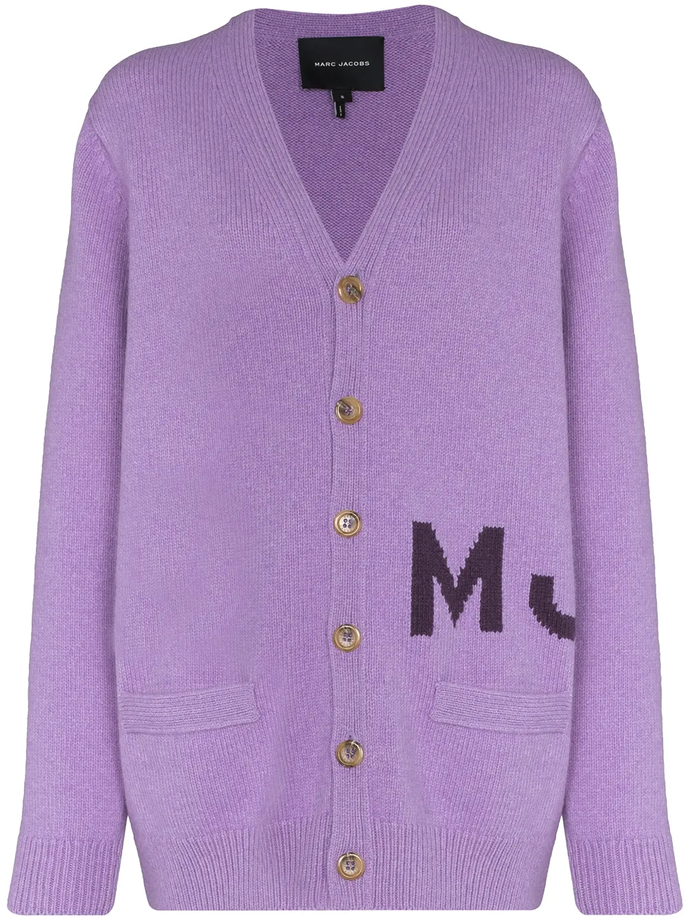 Image 1 of Marc Jacobs intarsia-knit logo cardigan
