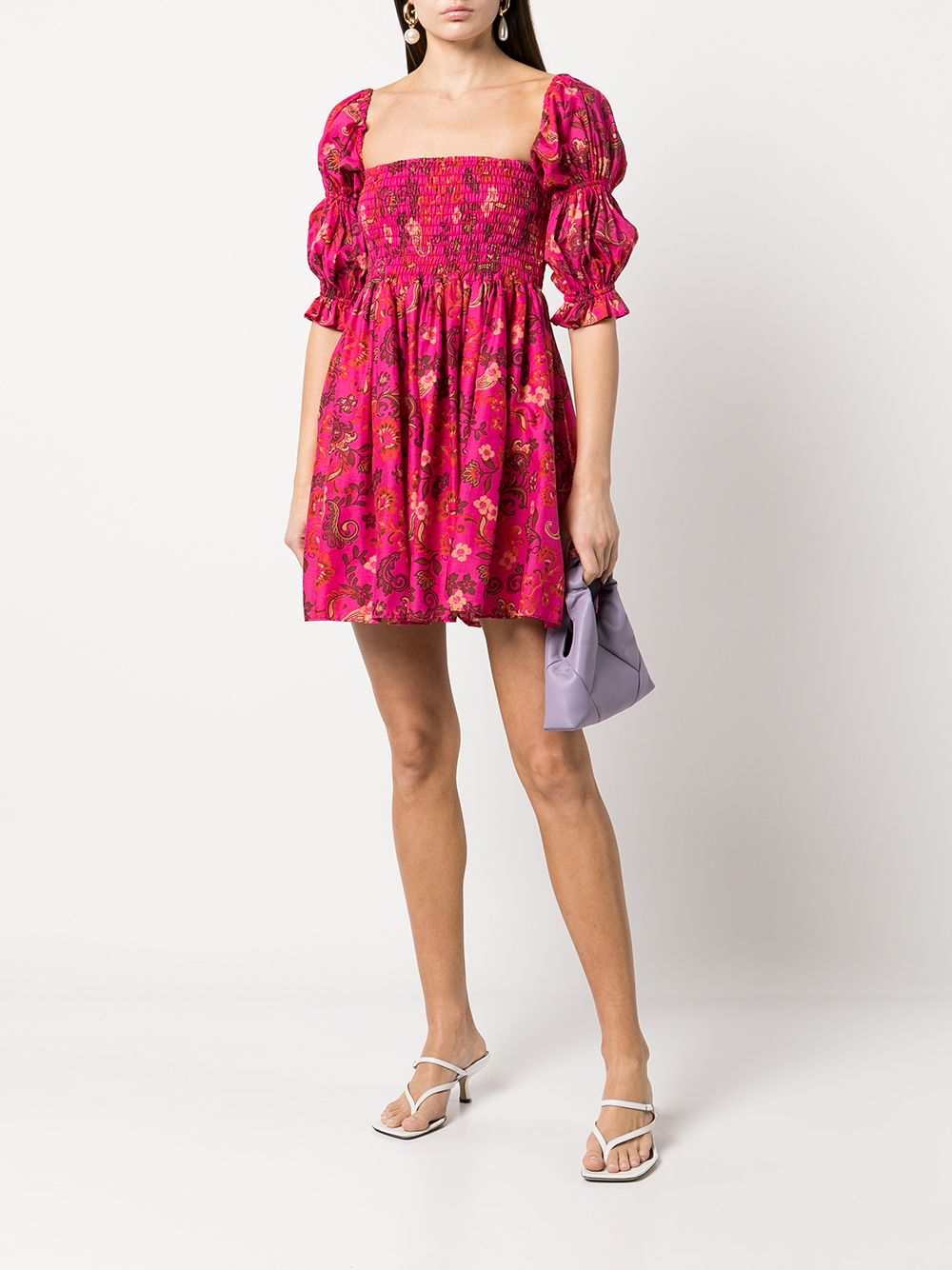 фото Misa los angeles zadie floral-print mini dress